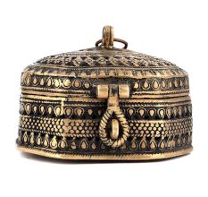 Eight Sided Tribal Brass Box