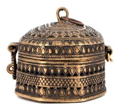 Eight Sided Tribal Brass Box