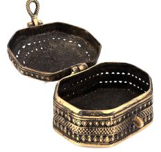 Eight Sided Tribal Brass Box