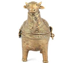 Tribal Cow Brass Box