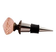 Pink Glass Wine Stopper