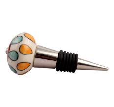 Red Flower Ceramic Wine Stopper
