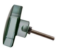 Green Square Flat Glass Drawer Knob