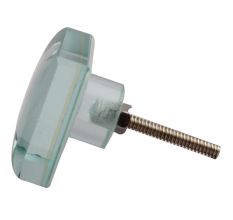 Venetian Clear Square Flat Glass Dresser Knob