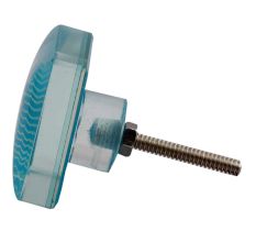 Turquoise Square Flat Glass Cabinet Knob