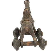 Brass Temple Toy with Wheels