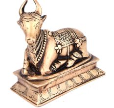 Holy Nandi Bull Figurine in Brass