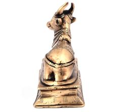 Holy Nandi Bull Figurine in Brass
