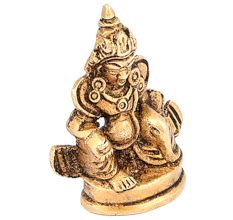 Brass Kuber Sitting Statue