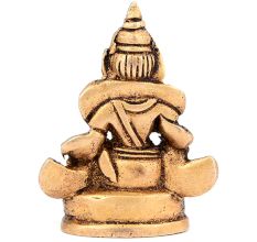 Brass Kuber Sitting Statue