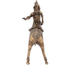 Brass Warrior Horse Statue