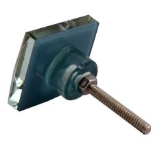 Golden Square Fine Cut Flat Glass Cabinet Knob Online