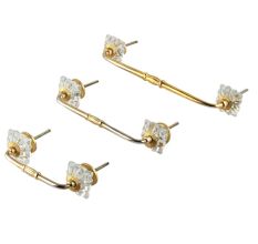 Clear Square Melon Glass Bridge Handle