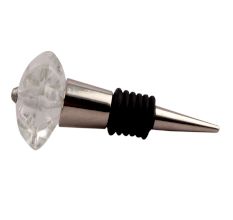 Clear Square Melon Glass Wine Stopper