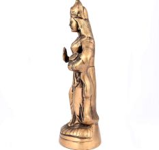 Brass Standing Lady with Pot