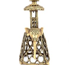 Brass Dhokra Elephant Stand