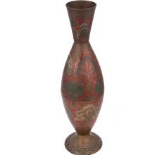 Pink Vintage Brass Flower Pot