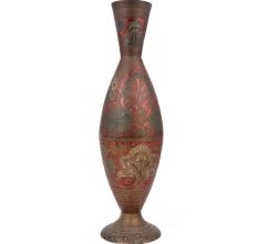 Pink Vintage Brass Flower Pot