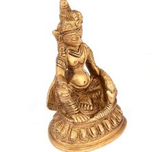 Brass Sitting Peacefully Lotus Statue