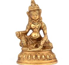 Brass Sitting Peacefully Lotus Statue