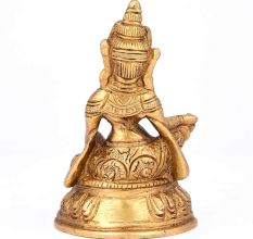 Brass Sitting Peacefully Lotus Statue