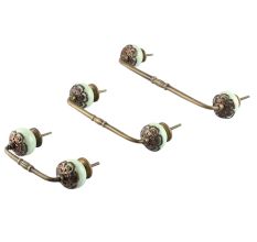 Strewn Light Green Ceramic Bridge Handle