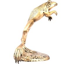 Spitting Leaping Frog Cast Bronze Garden Statue Fountain