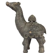 Brass Dhokra Camel Figure Box Statue