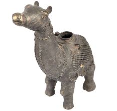 Brass Dhokra Camel Figure Box Statue