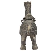 Brass Dhokra Camel Figure Box Statue