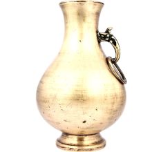 Solid Brass Vase Heavy Handmade One Ring Handle