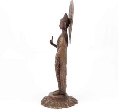 Standing Buddha Brass Statue