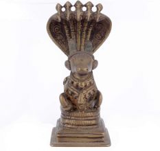 Bronze Nandi Canopied by Sheshnag