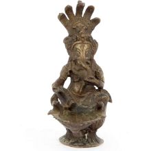 Brass Sheshnaag Lord Ganesha