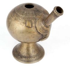 Old Brass Middle Hookah Base Pot