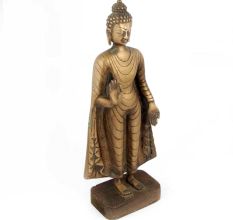 Standing Buddha Brass Statue
