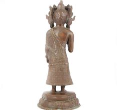 Brass Standing Tathagata Ru Lai Statue