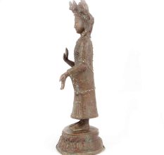 Brass Standing Tathagata Ru Lai Statue