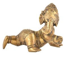 Brass Laddu Baby Ganesha Statue