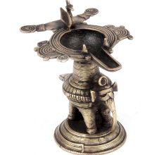 Brass Elephant Peacock Indian Diya Oil Lamp