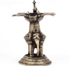 Brass Elephant Peacock Indian Diya Oil Lamp