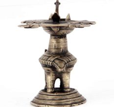 Brass Elephant Peacock Indian Diya Oil Lamp