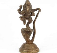 Lord Ganesha Dancing On Sheshnag Brass Statue
