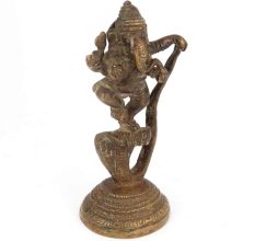 Lord Ganesha Dancing On Sheshnag Brass Statue