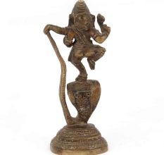 Lord Ganesha Dancing On Sheshnag Brass Statue