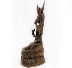 Bronze Manjushree Statue Sitting With Sword