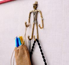 Indian Tribal Cast Brass Wall Hooks