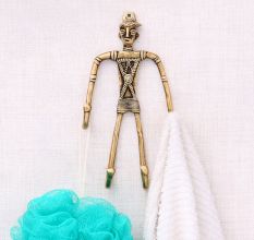Indian Tribal Cast Brass Wall Hooks