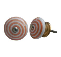 Orange Pattern Flat Knob