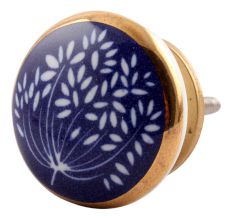 Purple Waxflower Flat Ceramic Cabinet Knob Online